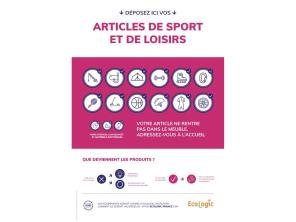 Affiche au format Portrait pour magasin filière Articles de Sport et de Loisirs : 