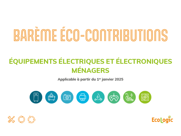 Barème EEE ménagers applicable au 1er janvier 2025