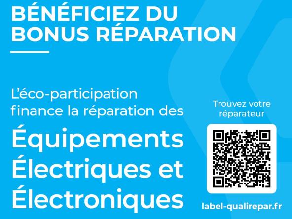 Affiche magasin Distributeurs Qualirepar EEE