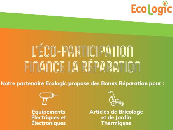 Affiche magasin Distributeurs BonusRéparation ABJth / EEE