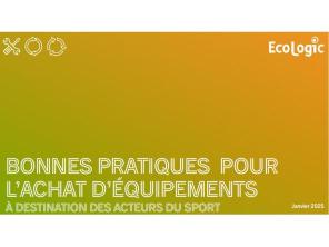 Bonnes pratiques pour l'achat d'équipements à destination des acteurs du sport
