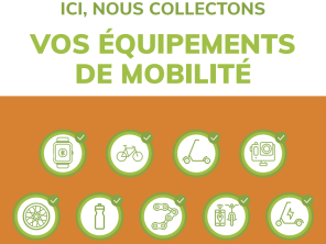 Affiche de collecte en magasin des équipements de mobilité