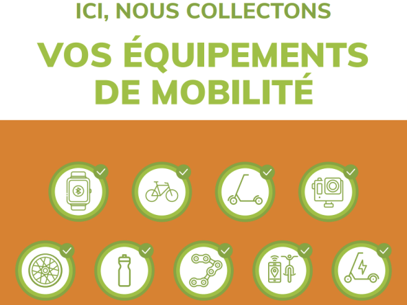 Affiche de collecte en magasin des équipements de mobilité