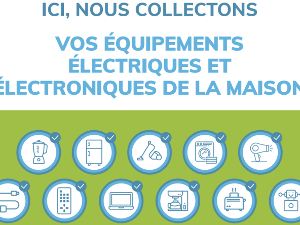 Affiche de collecte en magasin des équipements électriques et électroniques de la maison