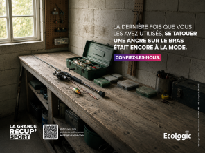 Retrouvez le kit de communication dédié à la pêche dans le cadre de La Grande Récup’ du Sport.
Ce kit met à disposition des supports prêts à l’emploi pour promouvoir la collecte, le réemploi et le recyclage des équipements de pêche. Il comprend des affiches A3 (versions génériques et personnalisables), des visuels pour réseaux sociaux, une bannière web, des encarts presse ainsi qu’une vidéo de communication.
Les fichiers sont disponibles dans différents formats adaptés à l’impression et à la diffusion numérique afin d’accompagner les opérations de collecte et les actions de sensibilisation auprès du grand public.