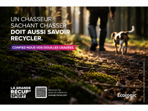 Retrouvez le kit de communication dédié à la chasse dans le cadre de La Grande Récup’ du Sport.
Ce kit met à disposition des supports prêts à l’emploi pour sensibiliser les pratiquants à la collecte et au recyclage des douilles usagées. Il comprend des affiches, des visuels de communication, des supports web et des contenus destinés à accompagner les opérations de collecte organisées par les acteurs de la filière chasse.
Les fichiers sont disponibles dans différents formats adaptés à l’impression et à la diffusion numérique afin de promouvoir les bonnes pratiques environnementales et d’encourager le dépôt des douilles usagées dans les points de collecte dédiés.
Accroche de l’affiche
UN CHASSEUR SACHANT CHASSER DOIT AUSSI SAVOIR RECYCLER.CONFIEZ-NOUS VOS DOUILLES USAGÉES.
Cette formulation est particulièrement adaptée car elle met en avant le geste de recyclage spécifique à la pratique de la chasse, contrairement aux autres kits qui sont davantage centrés sur le réemploi d’équipements sportifs.